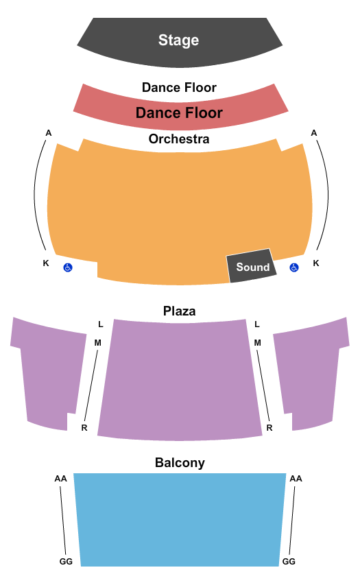 Community Concert Hall at FLC Seating Chart: End Stage
