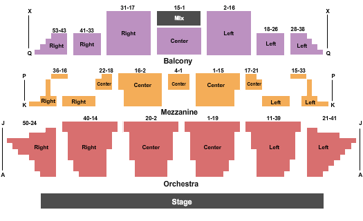 Adler Hall At The New York Society For Ethical Culture Seating Chart: End Stage