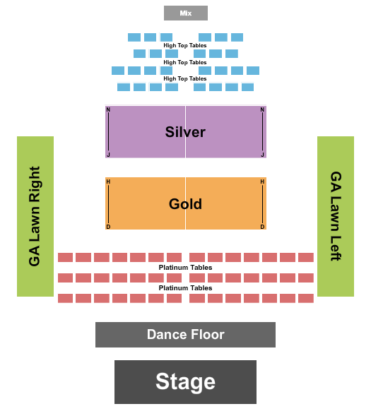 Concerts in the Clouds Seating Chart: Endstage Dance Floor