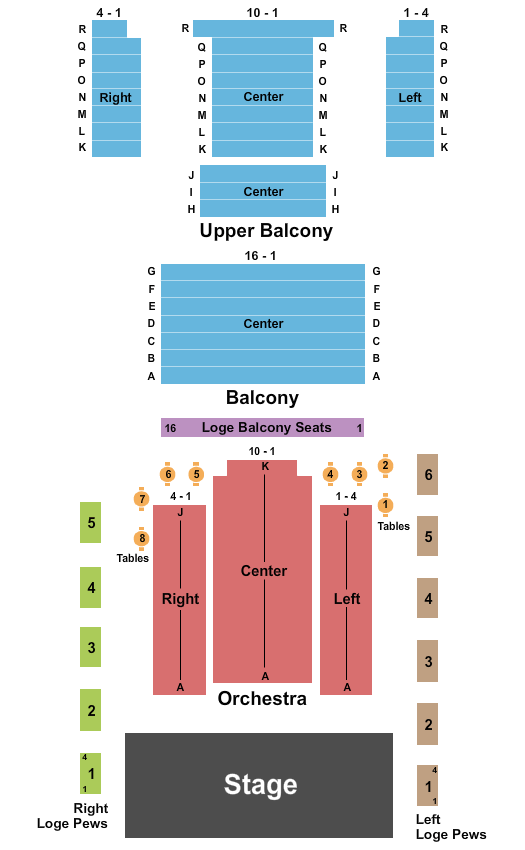 Cone Denim Entertainment Center Seating Chart