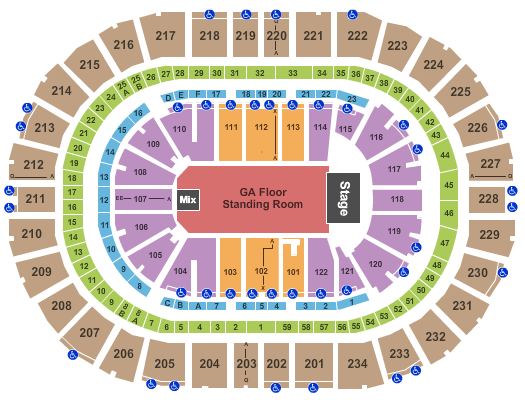 PPG Paints Arena Seating Chart: Endstage GA Floor