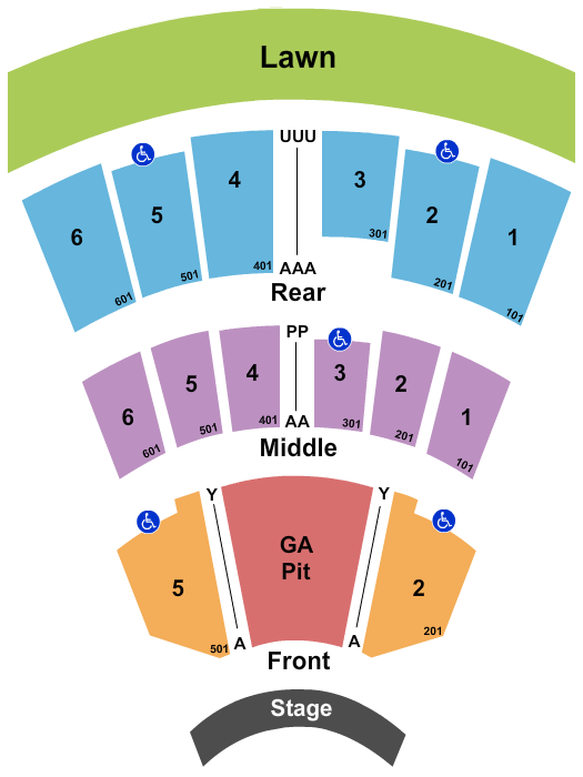 Constellation Brands Performing Arts Center Map