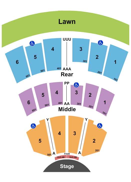 Constellation Brands Performing Arts Center Seating Chart: Endstage - Pit 2