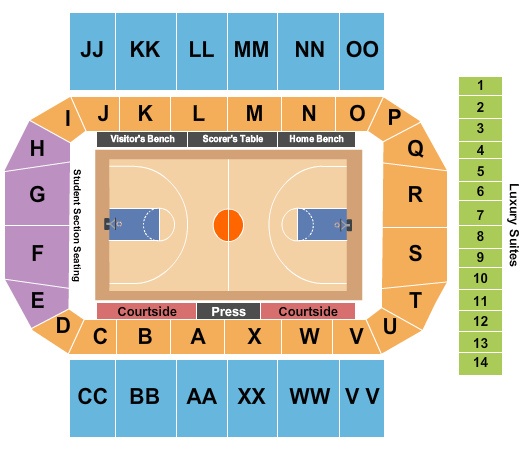 Conte Forum Seating Chart: Basketball
