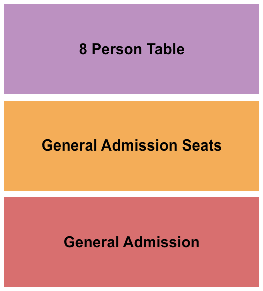 Cook's Garage Seating Chart: GA/GA Seat/Table