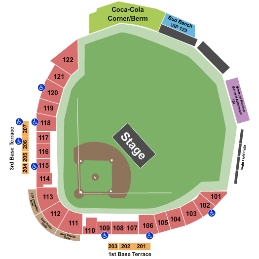 CoolToday Park Seating Chart: Concert