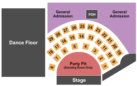 Cooper's BBQ Live Seating Chart: GA/Tables