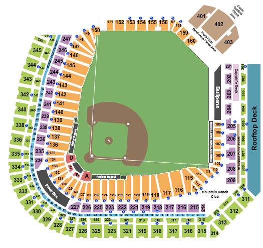Coors Field Seating Chart: Baseball