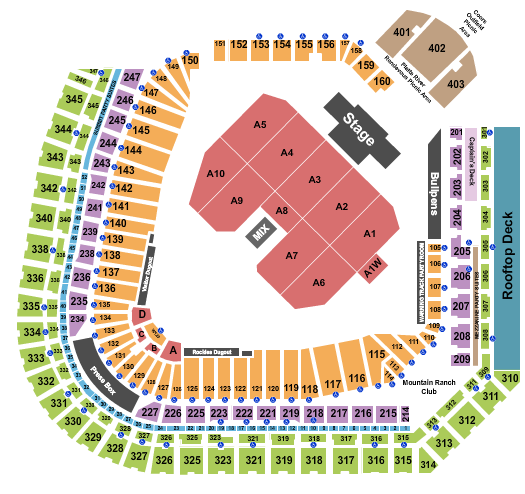 Coors Field Seating Chart: Billy Joel