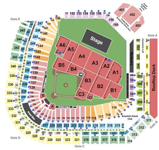 Coors Stadium Seating Chart