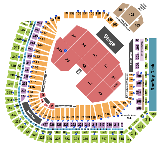 Coors Field Seating Chart: Green Day