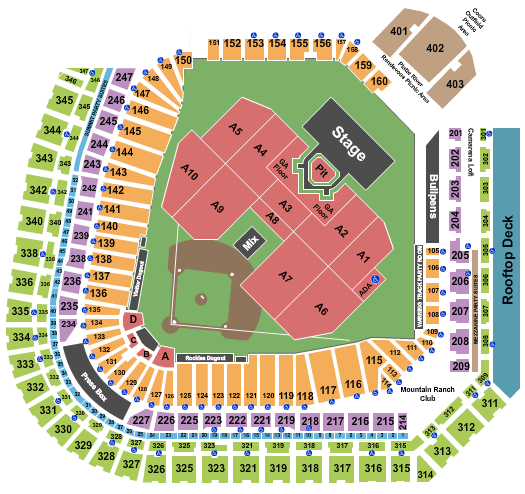 Coors Field Map