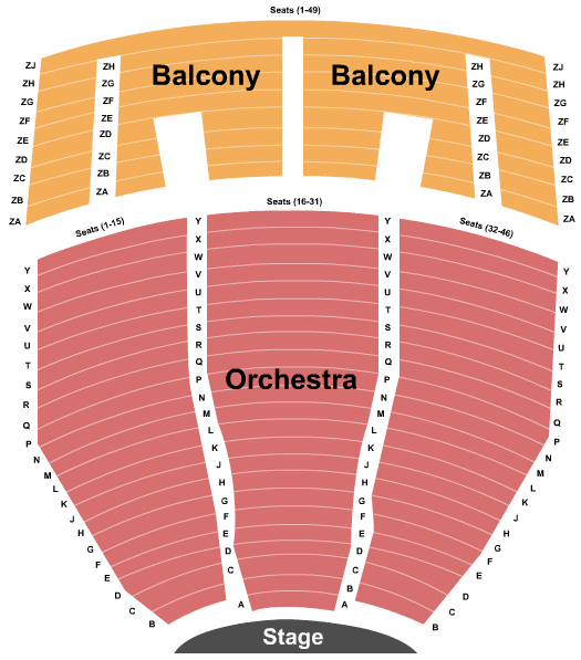 Copaken Stage At Kansas City Repertory Theatre Seating Chart: End Stage