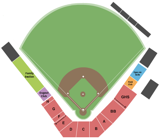 Copeland Park Seating Chart: Softball