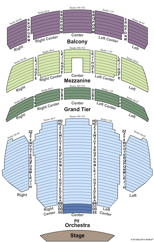 Copley Hall Seating Chart