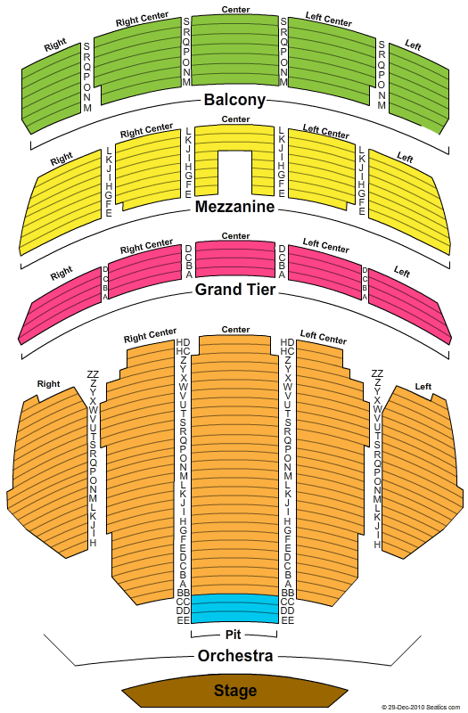 Copley Theater Seating Chart
