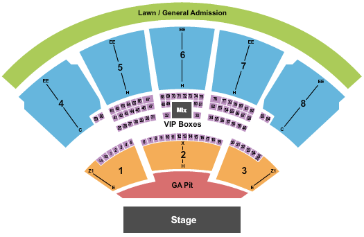 Canadian Amphitheatre Seating Chart