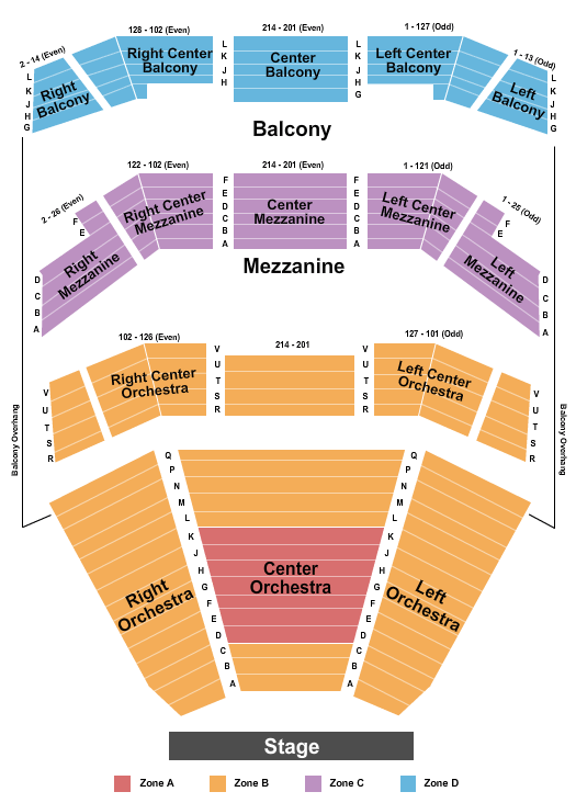 Lyell B Clay Concert Theatre Seating Chart