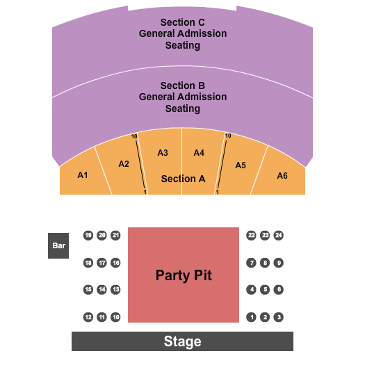 Corn Palace Seating Chart: Endstage Party Pit 2