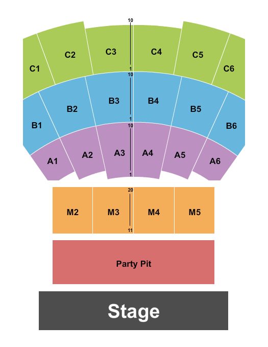 Corn Palace Seating Chart: Endstage & Party Pit