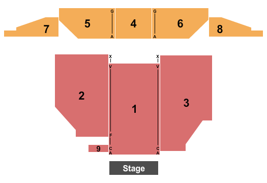Cornerstone Center for the Arts Seating Chart: Endstage