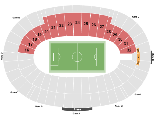 Cotton Bowl Stadium Seating Chart: Soccer 2