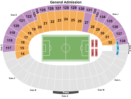 Cotton Bowl Stadium Seating Chart: Soccer 4