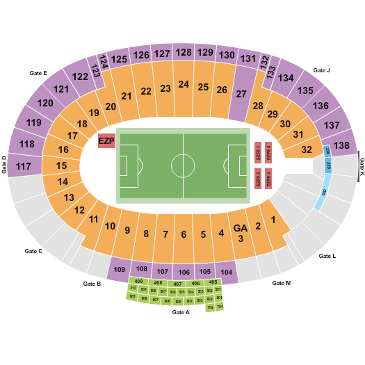 Cotton Bowl Stadium Seating Chart: Soccer 4