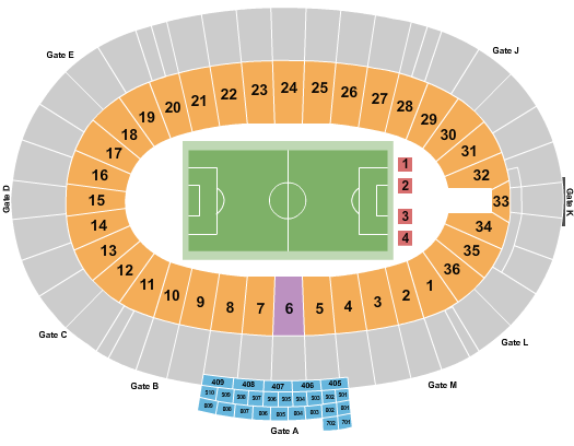 Cotton Bowl Stadium Seating Chart: Soccer 5