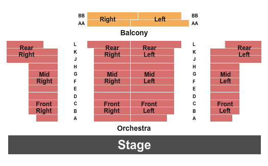 Court House Theatre Seating Chart: Endstage