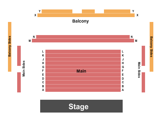 Courtyard Theater - TX Seating Chart: Endstage
