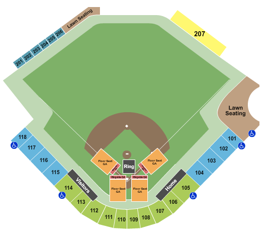 Four Winds Field at Coveleski Stadium Seating Chart: Swing For Fences