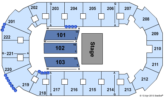Covelli Centre (Formerly Chevrolet Centre) Seating Chart