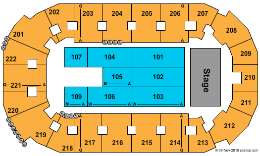 Covelli Centre Seating Chart