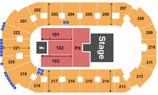 Covelli Centre - Youngstown Seating Chart: Endstage PIT w/ Catw