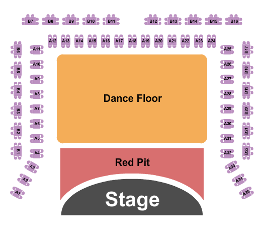 Cowboys Dance Hall - San Antonio Seating Chart: GA/Red Pit/Gold/Silver