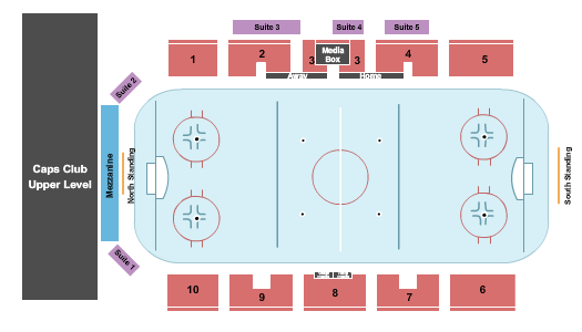 Cowichan Community Centre Arena Seating Chart: Hockey