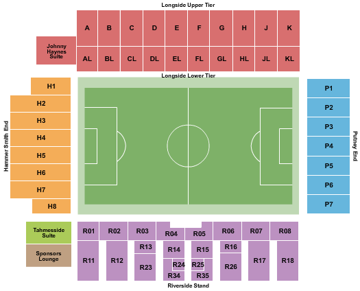 Craven Cottage Seating Chart: Soccer