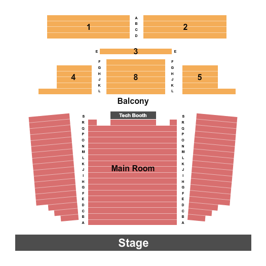 Crawford Theater Seating Chart: End Stage