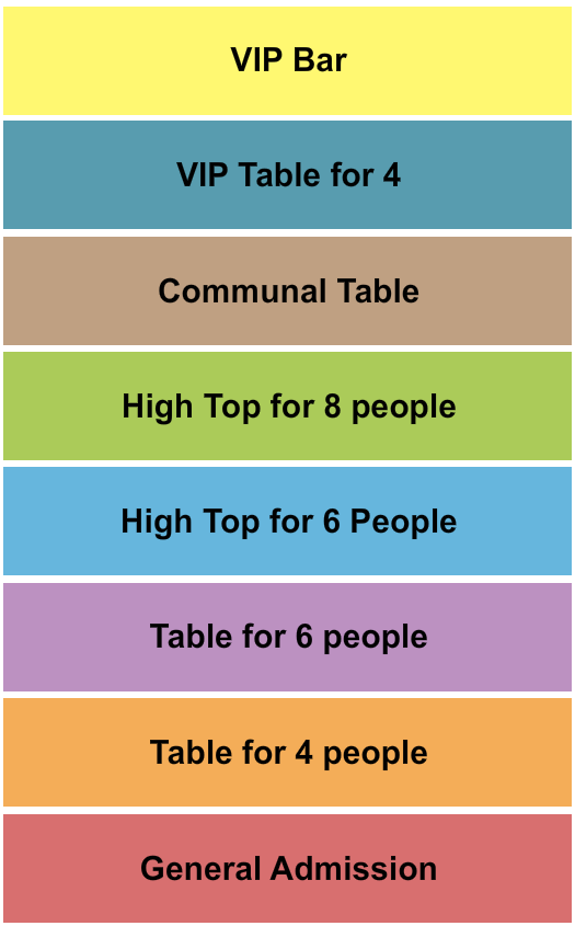 Crazy Uncle Mike's Seating Chart: GA/Table/High Top/VIP