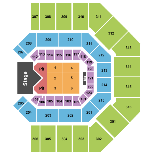 Credit One Stadium Seating Chart: Endstage GA Pit