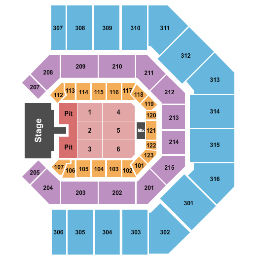 Credit One Stadium Seating Chart: Jon Pardi