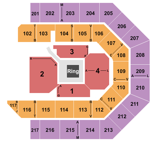 Credit Union 1 Arena Seating Chart: Boxing 1