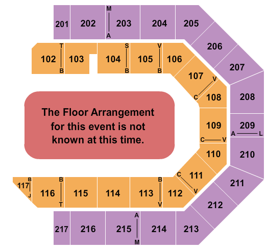 Credit Union 1 Arena Seating Chart: Generic Floor