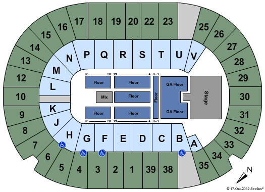 Credit Union Centre Seating Chart