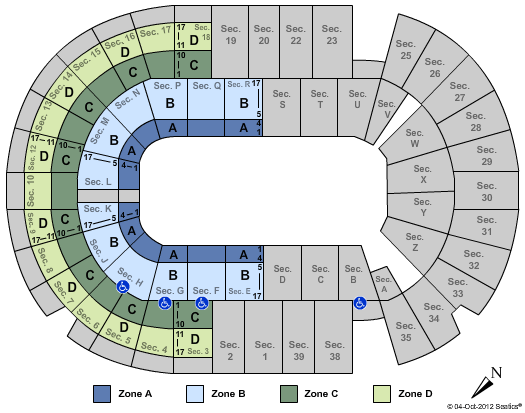 Credit Union Centre Seating Chart