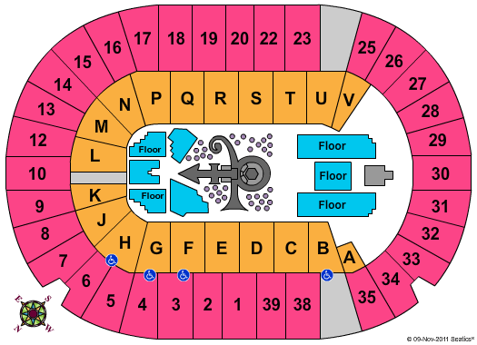 Credit Union Centre Seating Chart