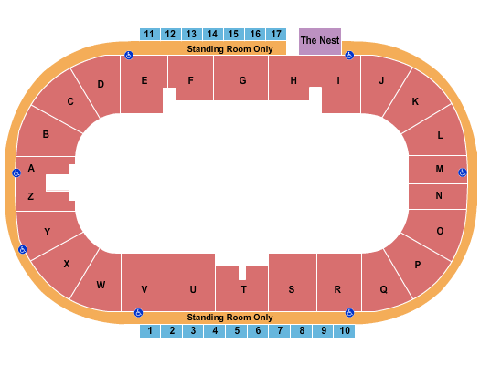 Credit Union Place - PEI Seating Chart: Performance Area