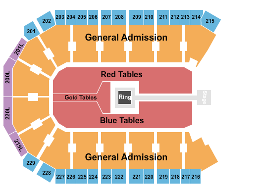Credit Union of Texas Event Center Seating Chart: Boxing 2