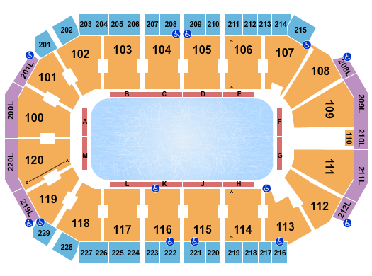 Credit Union of Texas Event Center Seating Chart: Ice Show
